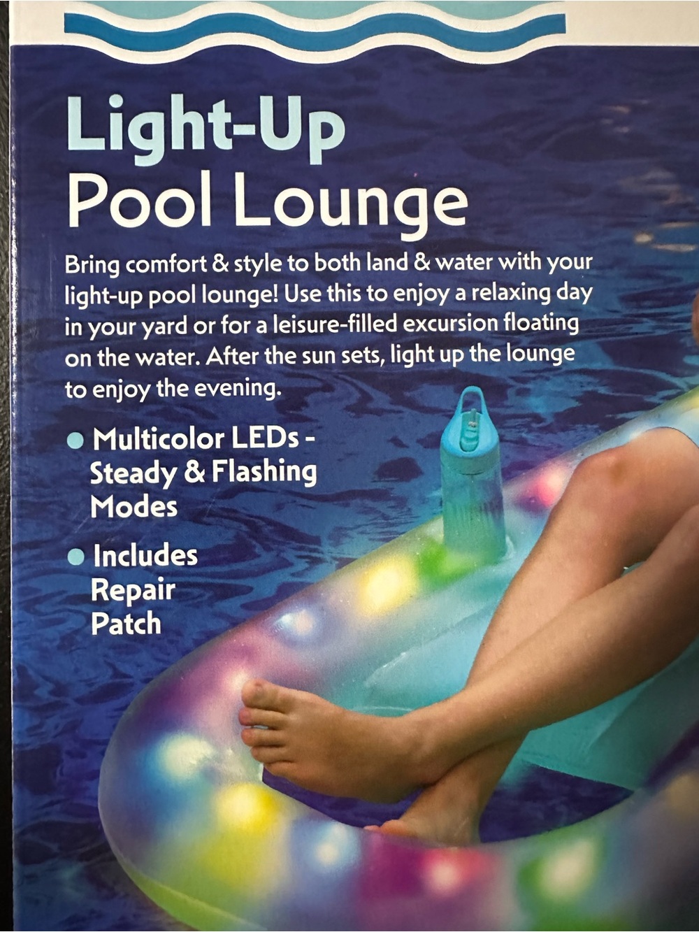 Light-Up Pool Lounge - Multicolor LED Inflatable - Picture 3 of 3